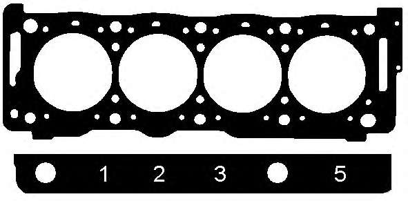 Прокладка ГБЦ Peugeot 406/605/806 2.1D 89-04 (4 метки) (1.67 мм)
