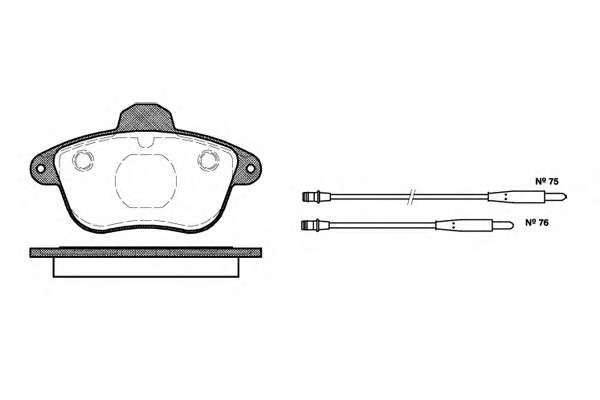 Гальмівні колодки, дискове гальмо (набір)