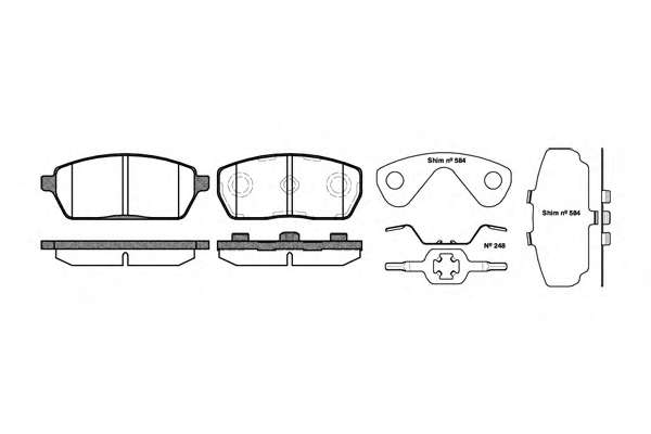 Комплект тормозных колодок, дисковый тормоз