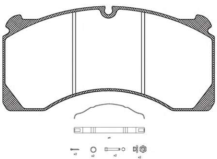 Комплект тормозных колодок, дисковый тормоз