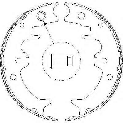 Комплект тормозных колодок, стояночная тормозная система