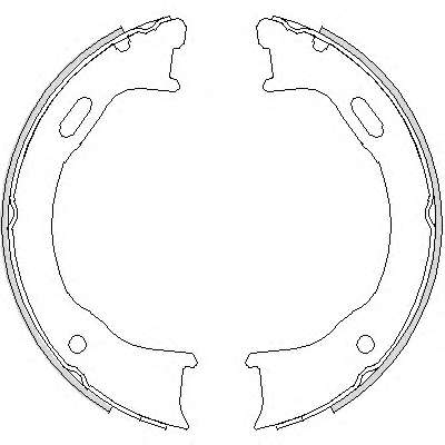 Комплект тормозных колодок, стояночная тормозная система
