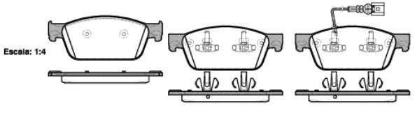 Тормозные колодки перед T5 09- (R17)