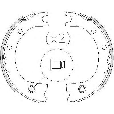 Комплект тормозных колодок, стояночная тормозная система