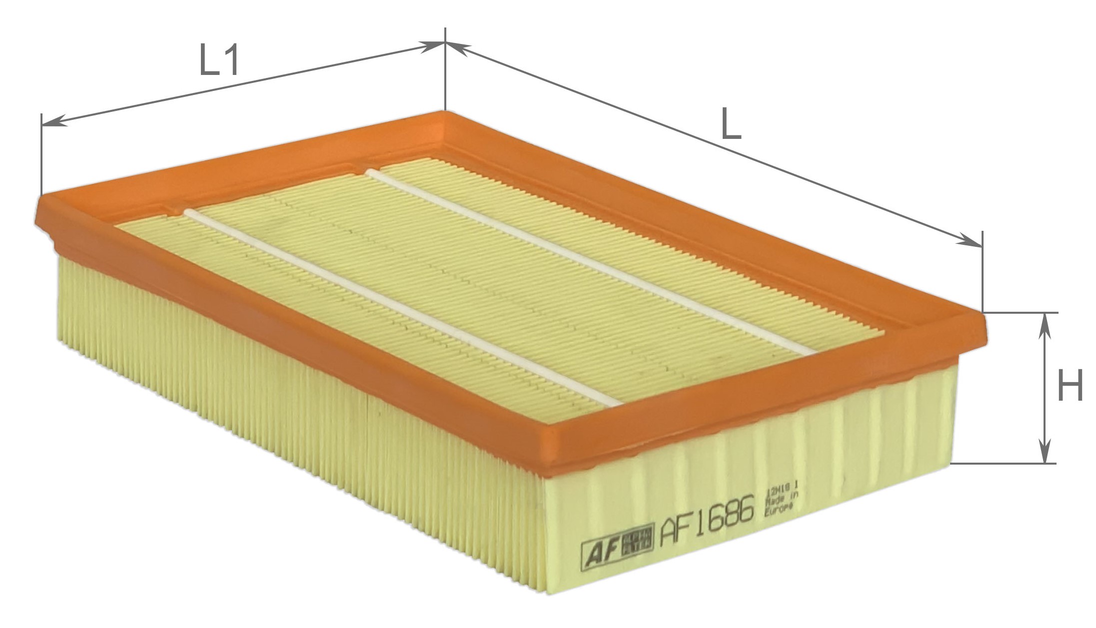 Елемент фільтруючий повітряний, модель AF1686, ТМ 