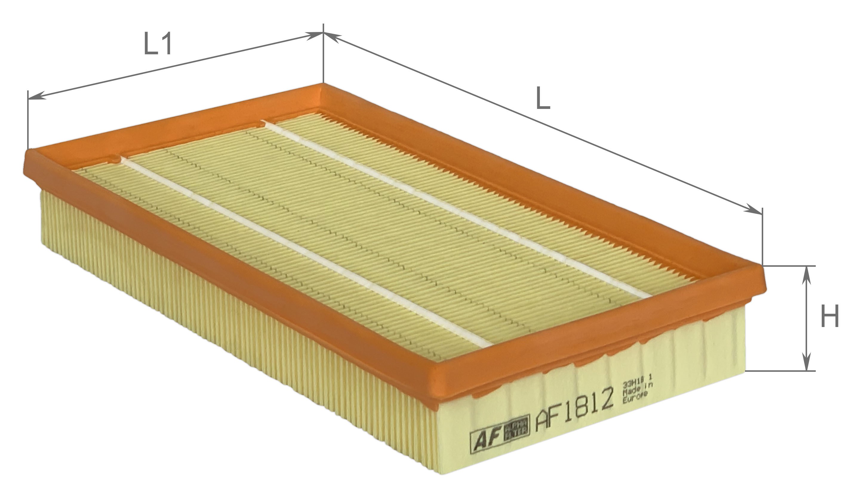 Елемент фільтруючий повітряний, модель AF1812, ТМ 