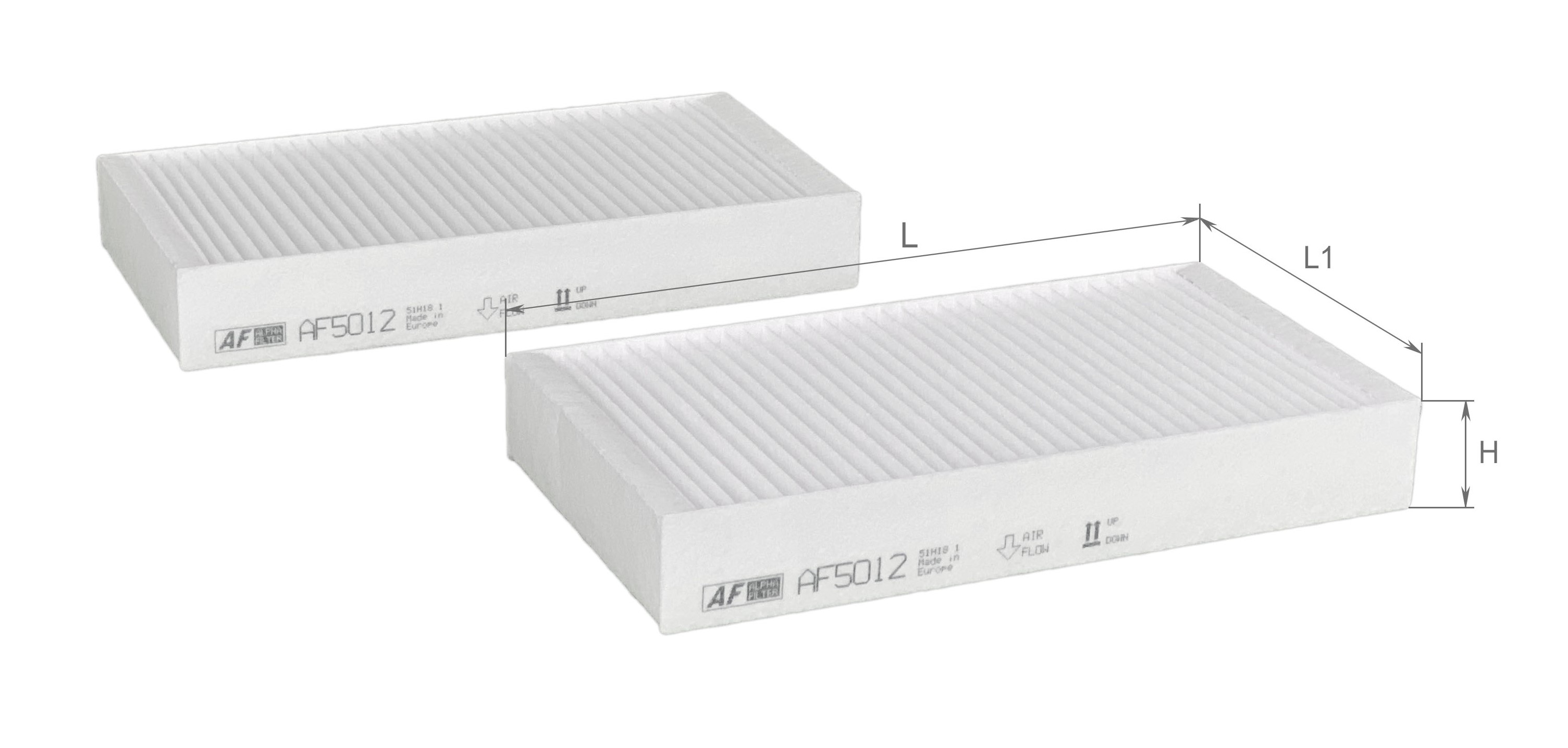 Елемент фільтруючий повітряний салону, модель AF5012, ТМ