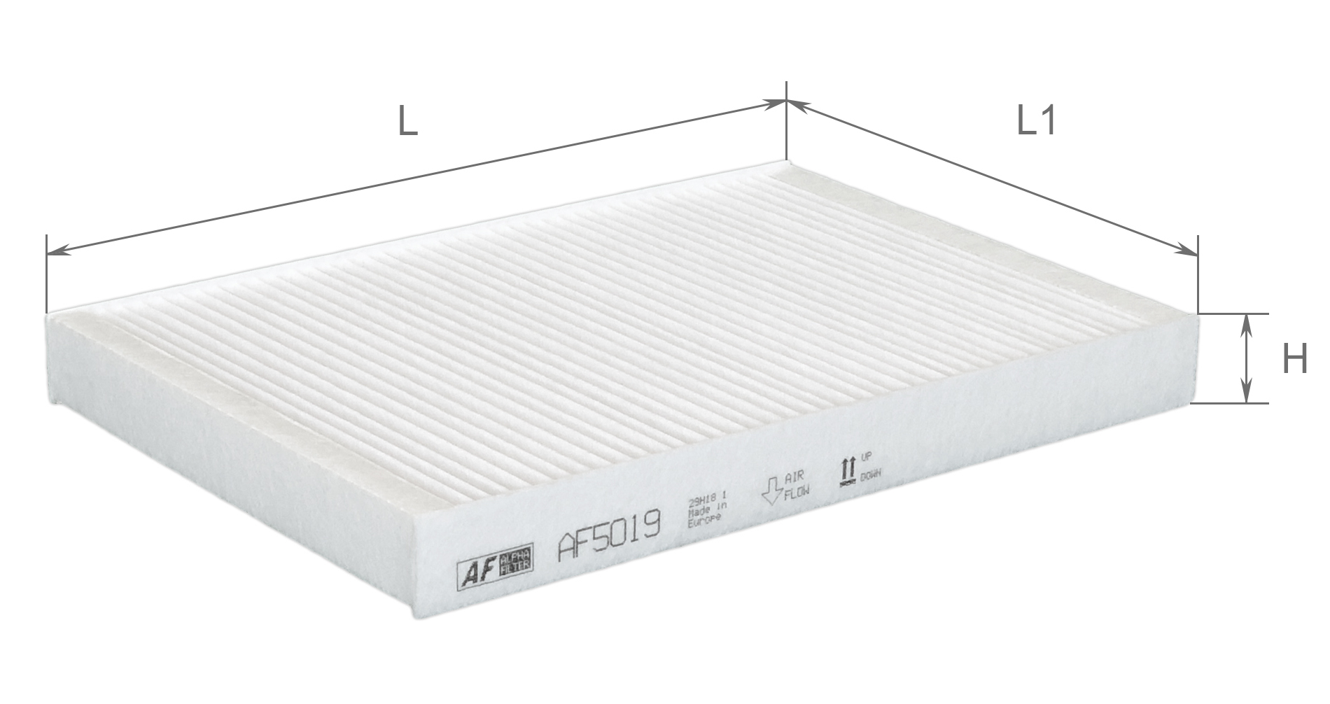 Елемент фільтруючий повітряний салону, модель AF5019, ТМ