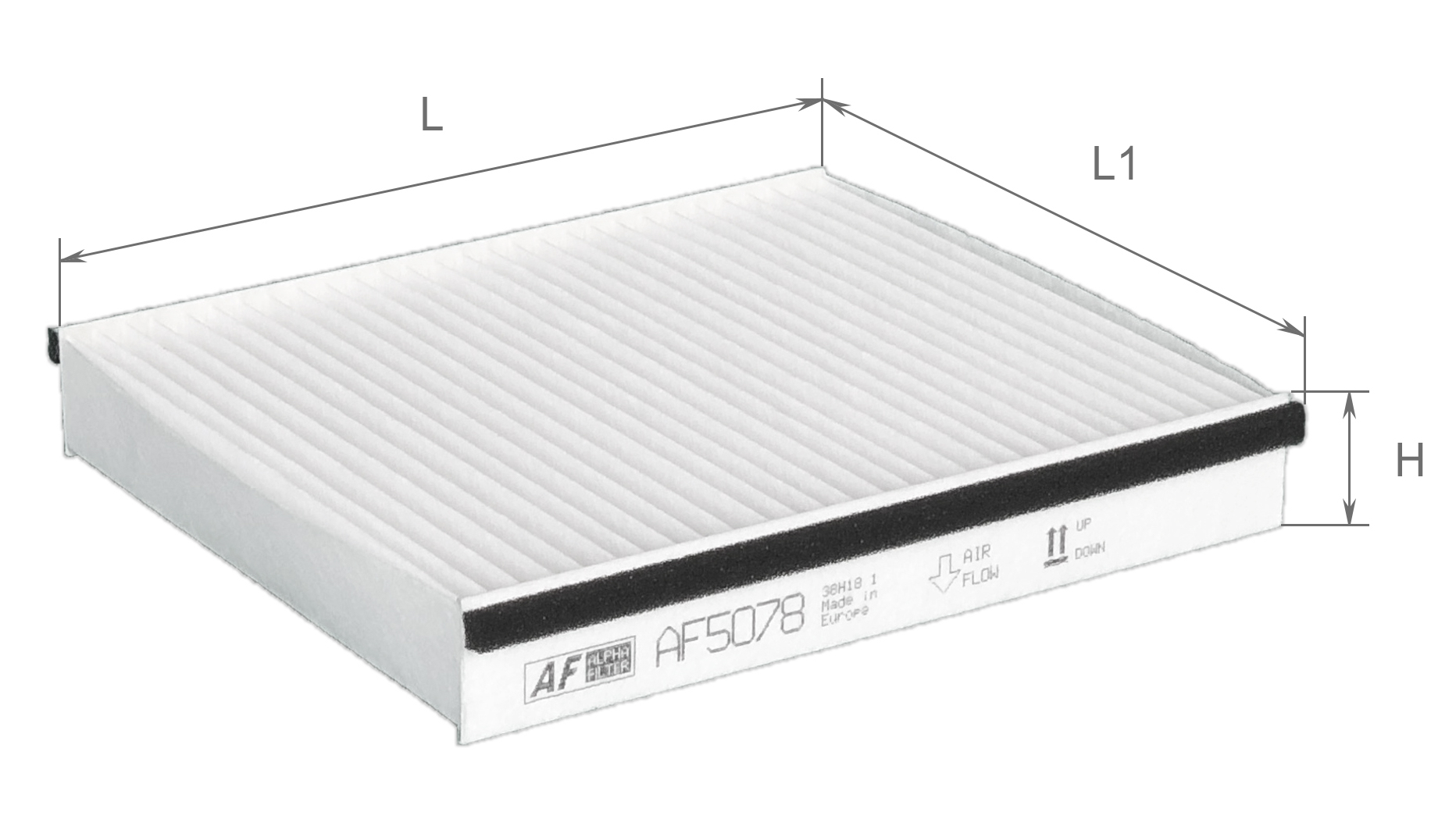 Елемент фільтруючий повітряний салону, модель AF5078, ТМ
