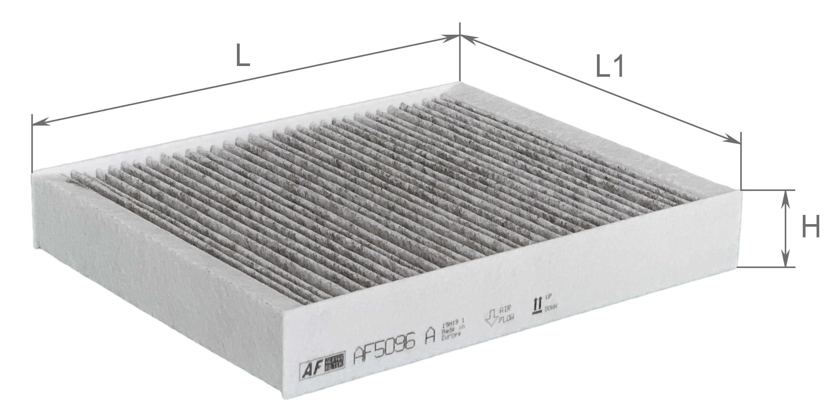 Елемент фільтруючий повітряний салону з активованим вугіллям, модель AF5096a, ТМ 