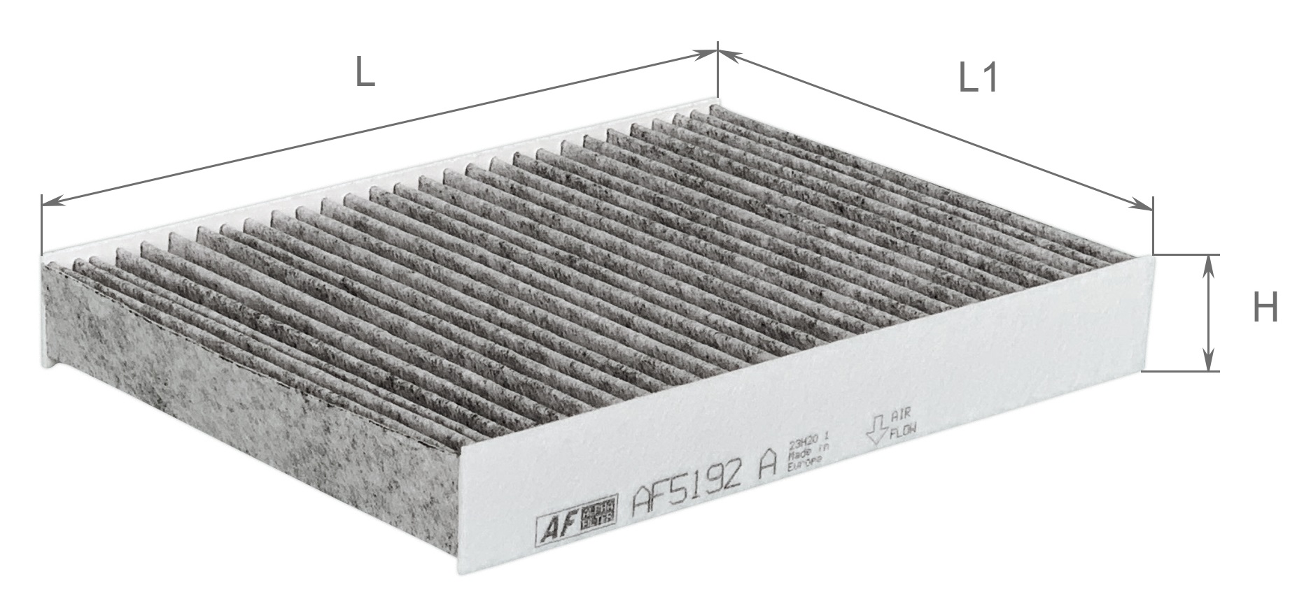 Елемент фільтруючий повітряний салону з активованим вугіллям, модель AF5192a ТМ