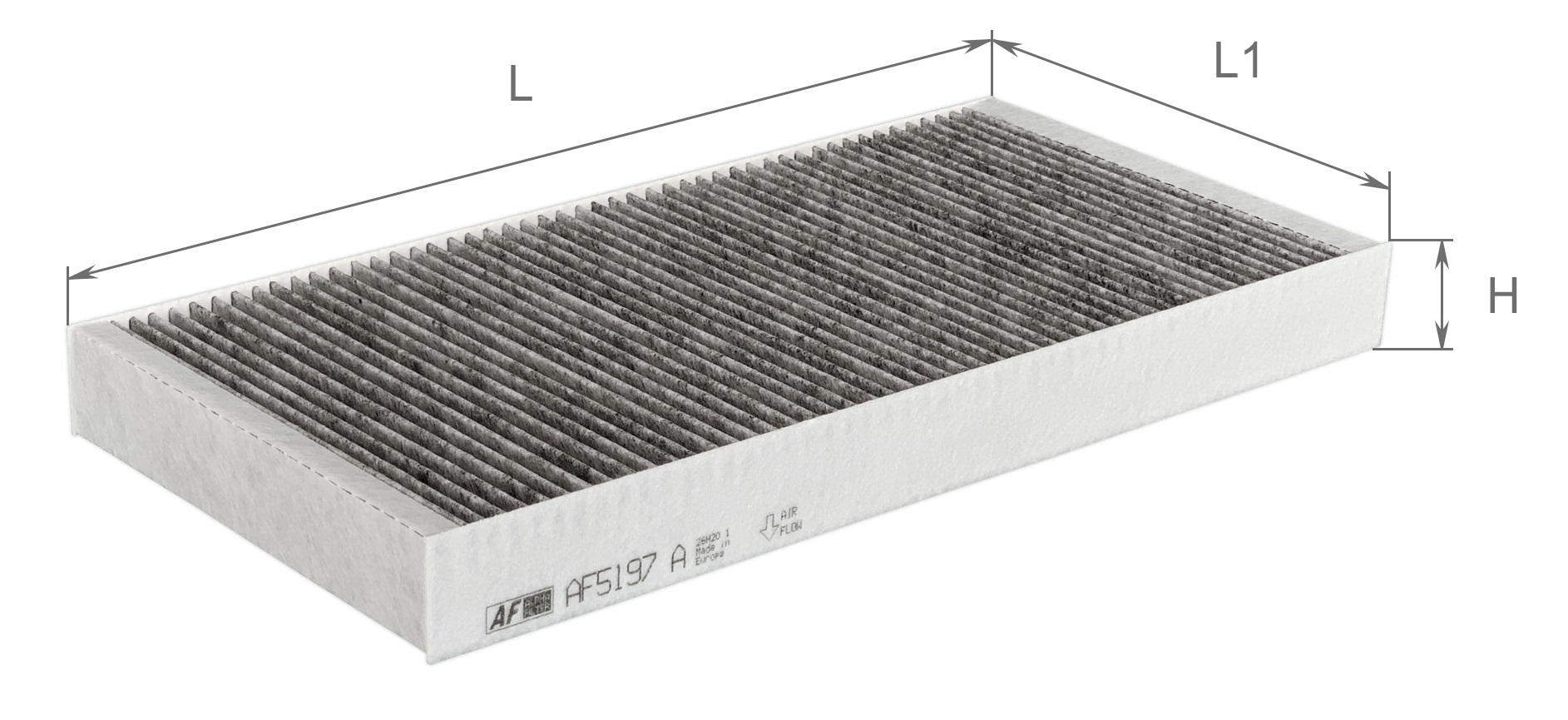 Елемент фільтруючий повітряний салону з активованим вугіллям, модель AF5197a ТМ 