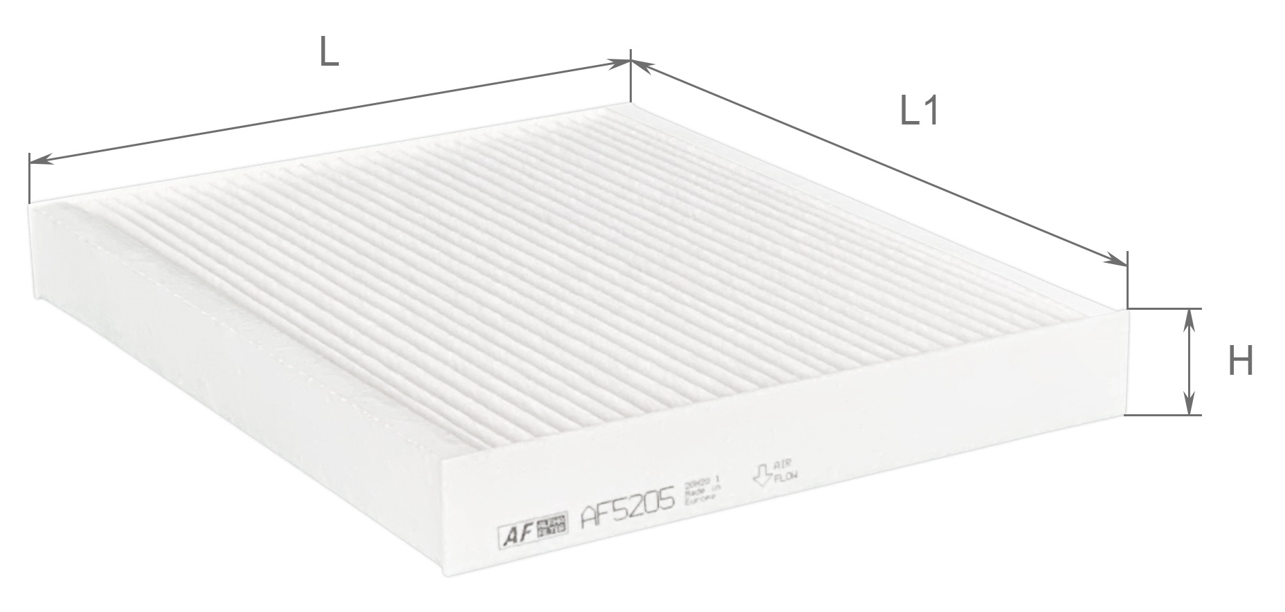 Елемент фільтруючий повітряний салону, модель AF5205 ТМ
