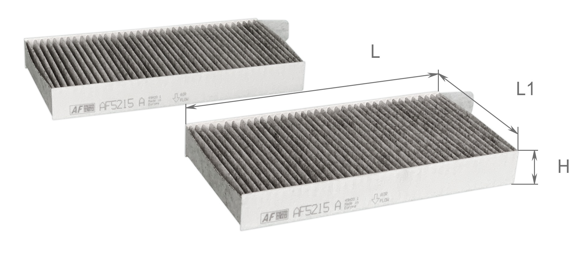 Елемент фільтруючий повітряний салону з активованим вугіллям, модель AF5215a ТМ 