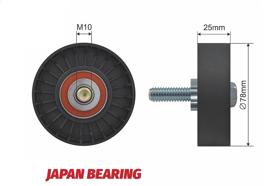 Ролик натяжителя ручейкового ремня, citroen c4