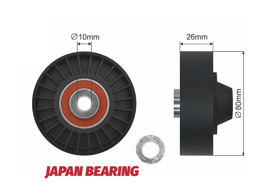 Ролик ручейкового ремня alfa romeo 147, 156, gt, fiat brava, bravo i, bravo ii, doblo, doblo cargo, idea, multipla, punto, stilo, lancia lybra, lybra