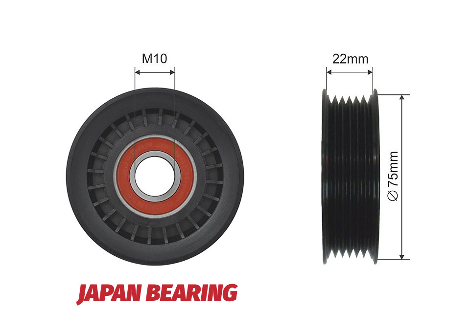 Ролик ручейкового ремня-, honda civic 12-15, s2000 99-09, cr-v 11-, jeep liberty 00-07, dodge ram 02-, nitro 07-12, durango 98-03