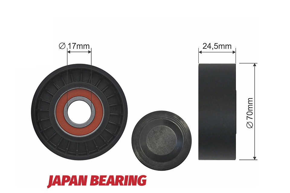 Ролик промежуточный ручейкового ремня, mitsubishi colt vi